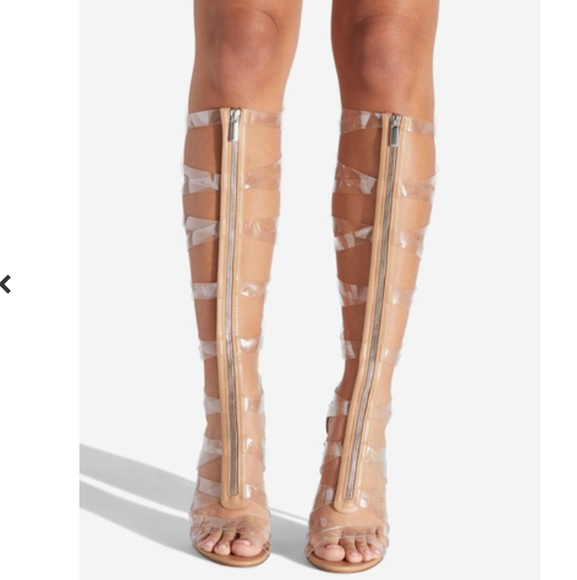 NEW)IN/BOX KIERSTIN Clear Gladiator Sandal - Picture 3 of 6